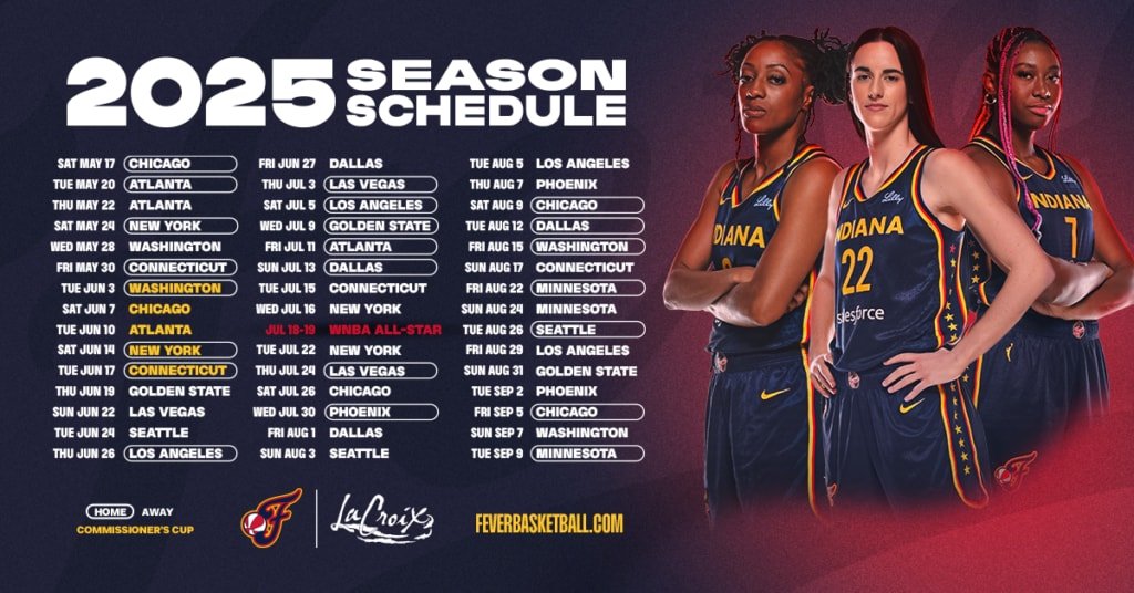 Indiana Fever Unveils 2025 Season Schedule FIGURE